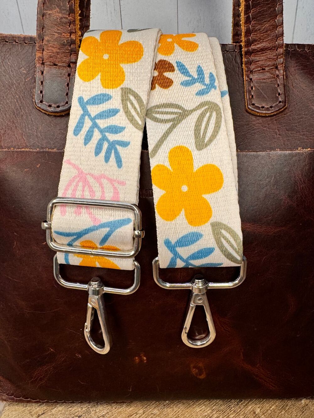 Colorful Flowered Purse Strap Wide Bag Strap Boho Crossbody Purse Strap